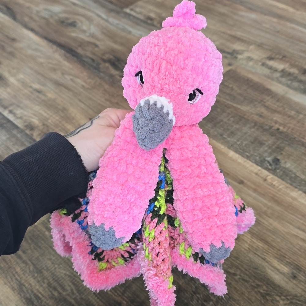 Flamingo Blanket Lovey - Picture 3 of 4